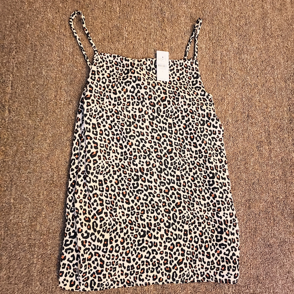 LOFT Leopard Print Cami Tank Top NWT  Size Small
